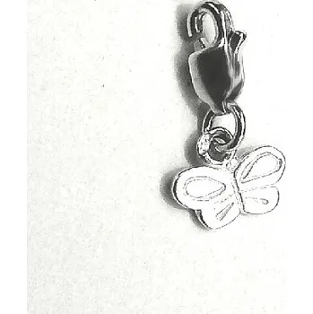 Přívěsek Stříbrný přívěsek motýlek ,karabina - P399kar (Stříbrný motýlek s karabinou)