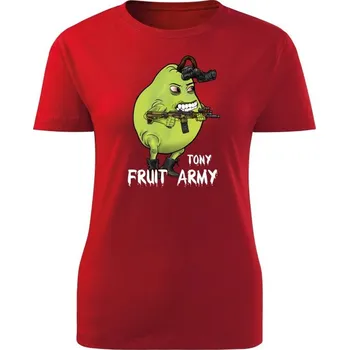Dámské tričko Dámské tričko Tony - Fruit army - červená