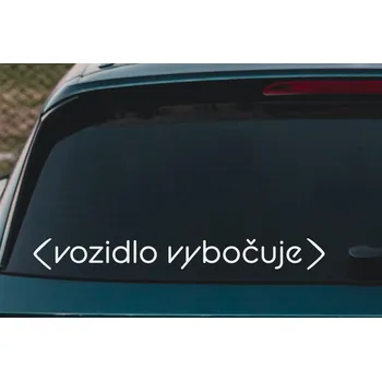 Samolepící dekorace Lepy.cz Samolepka na auto Vozidlo vybočuje Velikost (šířka x výška): 25x3cm, Barevná varianta: Tmavě šedivá