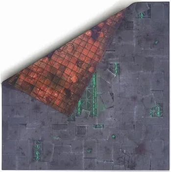 Příslušenství k deskovým hrám Gamemat.eu Oboustranná herní podložka 4'x4' (122 x 122 cm) - různé motivy Barva: Chem Zone & Necropolis