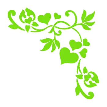 Samolepící dekorace SAMOLEPKA Květina dekor 042 pravá rohová se srdíčky (04 - zelená kawasaki) NA AUTO, NÁLEPKA, FÓLIE, POLEP, TUNING, VLASTNÍ TEXT, TISK, AUTOSAMOLEPKY.cz, POLEPY, OBRÁZEK, LOGO, SAMOLEPKY