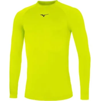 Pánská móda Pánské spodní prádlo Mizuno Core Long Sleeve Underwear - Yellow-Navy Velikost: S
