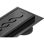 Odtokový žlab nízký MEXEN FLAT BLACK 50 cm - vzor G18