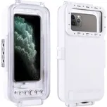 Vodotěsné pouzdro pro profesionální potápění a šnorchlování až do 40 metrů pro iPhone 12 - bílé