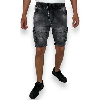 Pánské kraťasy Viman Pánské šedé džínové kraťasy 01 Barva: Šedá, Velikost: 30