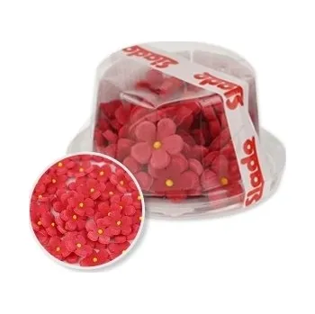 Čokoláda Cukrové květy červené 45ks