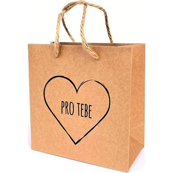 Dárková taška kraftová 11x11x6 cm - pro tebe