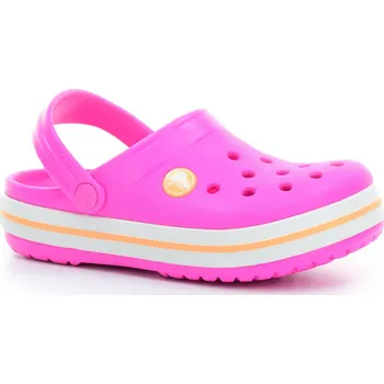 Dívčí bačkory pantofle Crocs Crocband Clog K - Electric Pink/Cantaloupe Velikost boty (EU): 33, Vnitřní délka boty: 200, Vnitřní šířka boty: 80
