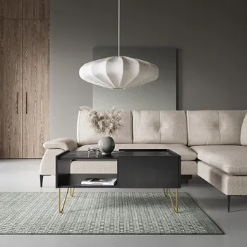 Konferenční stolek Stylový konferenční stolek Harmony - černá/černý mramor royal