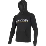 SENSOR MERINO UPPER MOUNTAINS pánská mikina klokanka černá velikost M