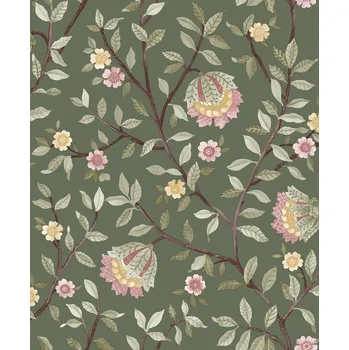 Tapeta Zelená květinová vliesová tapeta na zeď, B19984D, Botanique, Ugepa