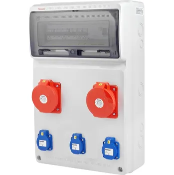 v455 - ZSF30101000.1 /3952 Zásuvková skříň IP44 jištěná s chráničem 40/4/003