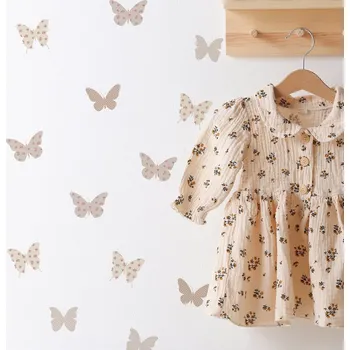 Samolepící dekorace Funlife Samolepky na zeď pro holčičky motýli se vzorem 7 x 8 cm