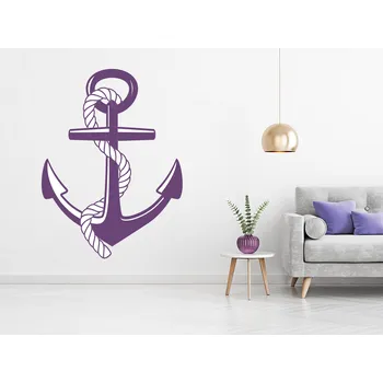 Samolepící dekorace Kotva samolepka na zeď 34 x 46 cm