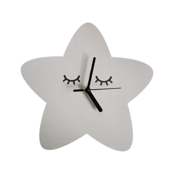 Dekorace do dětského pokoje Dream Creations Dětské nástěnné hodiny roztomilá hvězda šedá