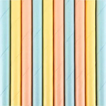 Papírová brčka Letní čas, mix barev, 10 ks