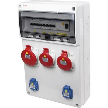 v443-6kA - ZSF20201000.1 /3952 Zásuvková skříň IP44 jištěná s chráničem 40/4/003