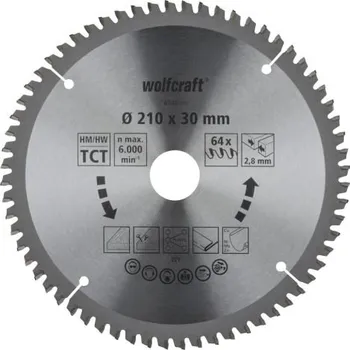 Pilový kotouč Pilový kotouč pro pokos.pily ø254×30 Z24 Wolfcraft 6553000