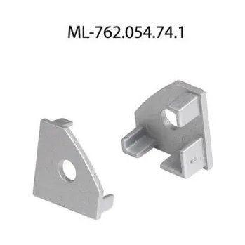 Stavební profil Koncovka LED profilu RT2 s otvorem stříbrná McLED ML-762.054.74.1