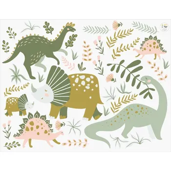 Yellow Tipi Sada samolepek na zeď Amazing Dino Land 100 x 130 cm