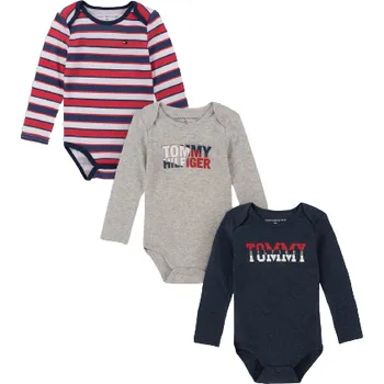 Kojenecká souprava Tommy Hilfiger dětská bodýčka pro chlapečka Long-Sleeve Bodysuit 0 - 3 m