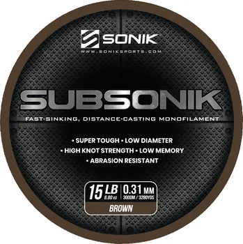 Sonik Vlasec Subsonik Brown 3000m 0,31mm 15lb