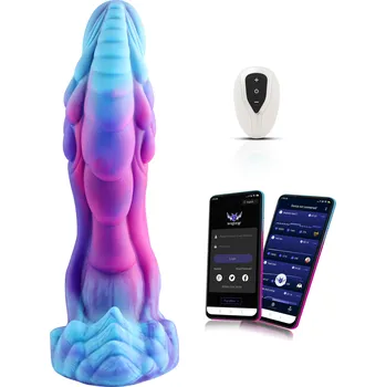 Vibrátor HiSmith WDA006-L Wildolo Fantasy Dildo Vibrator with App 26cm Blue-Pink-Purple