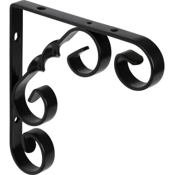 Nábytek Walteco Konzole Twist 115x115mm, nosnost 30 kg, černá