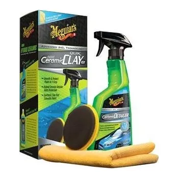 Meguiar's Hybrid Ceramic Quik Clay Kit - sada pro dekontaminaci laku s hybridním keramickým lubrikantem, G200200EU