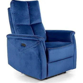 Křeslo Masážní rozkládací křeslo NEPTUN M velvet modré