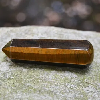 Masážní kámen Masážní léčitelská hůlka - Tygří oko 6 cm