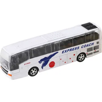 autíčko Autobus kovový se světlem a zvukem 16 cm bílý