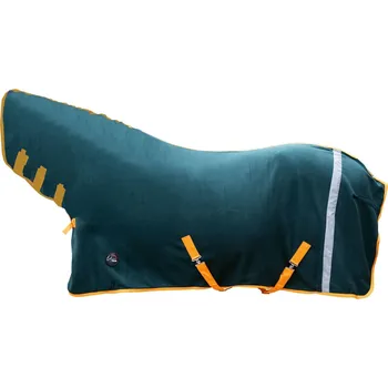 Deka pro koně HKM Deka odpocovací Reflection HKM, s krkem, deep green Délka zad: 145 cm