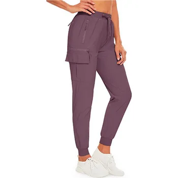 Lehké dámské prodyšné rychleschnoucí kalhoty Barva: fialovo-červená, Velikost: XS