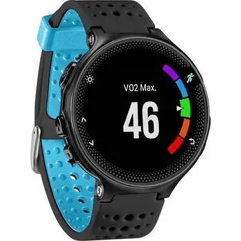 eses Silikonový řemínek pro Garmin dírkovaný - Černo modrý, 15 mm