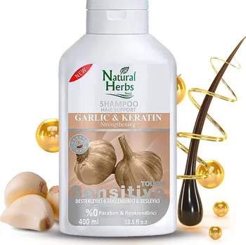 Šampon Recenze Natural Herbs Shampoo Hair Support Garlic&Keratin česnekový šampon 400 ml