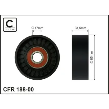 Napínací kladka, žebrovaný klínový řemen Caffaro 188-00