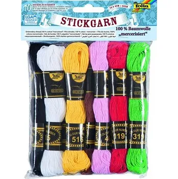 Vyšívací vzor Sada vyšívací příze - bavlnky (10ks/40m)