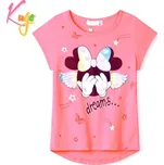 Dívčí tričko kr.r. KUGO WT0885, světle růžové