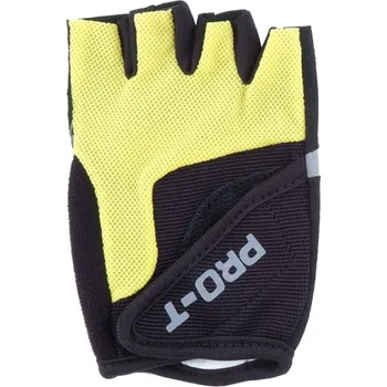 Cyklistické rukavice Rukavice PRO-T Plus Adria - černá-žlutá, XXL