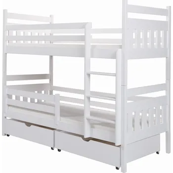 Postel Nabytek-dreveny.cz Patrová postel Filip 90x200 cm masiv Rozměr postele: 90x200 cm, Odstín postele: ořech