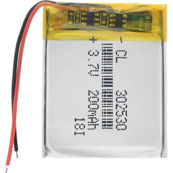 Li-Pol baterie 200mAh, 3.7V, 302530