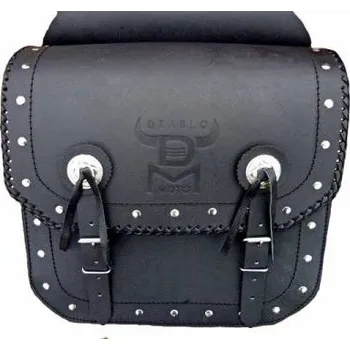 Zavazadlo na motocykl Kožené sedlové brašny na motorku Diablo-Moto 2 x 15 L , pár (Kožené moto-brašny na chopper)