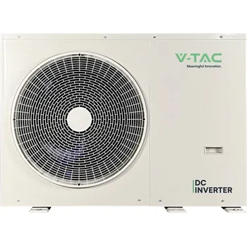 Tepelné čerpadlo V-TAC ATW Monobloc, R32, inv kompresor, DC ventilátor, 220-240V / 1 fáze 4kW se záložním ohřívačem 3kW