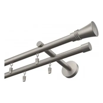 Garnýž Profilová hliníková garnýž dvojitá Elegant satin Capri