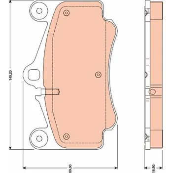 Brzdová destička Sada brzdových destiček, kotoučová brzda TRW GDB1778