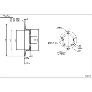 Brzdový kotouč Brzdový kotouč HART 250 256