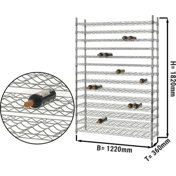 Vinotéka G.Gastro Regál na víno - pro 168 lahví