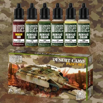 Plastikový model Acrylic Paint Set – Desert Camo (6× 17 ml)