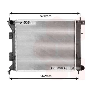 Autodíl Chladič, chlazení motoru VAN WEZEL 82012701